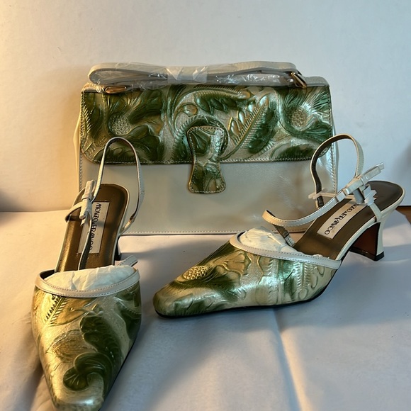 Monzo & Franco Ollie Tooled Leather Slingbacks - Picture 8 of 8